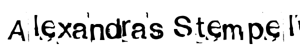 Alexandras Stempelkasten font preview